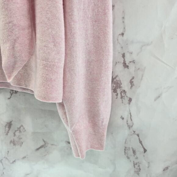 & Other Stories Sweater Women Medium Pink Tie Neck Merino Wool Balloon - Picture 5 of 11